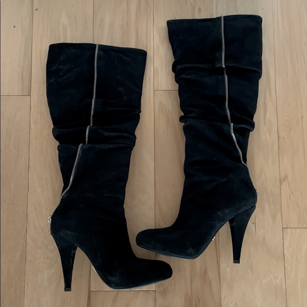Pour la Victoire Black suede boots